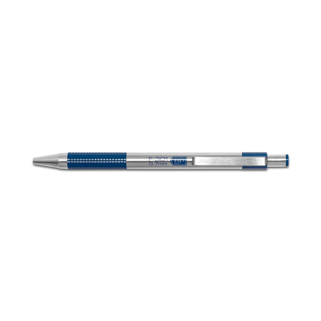 (3 Pack) Pen F-301 Ballpoint Stainless Steel Retractable Pen, 0.7Mm, Blue Ink, 2-Pack
