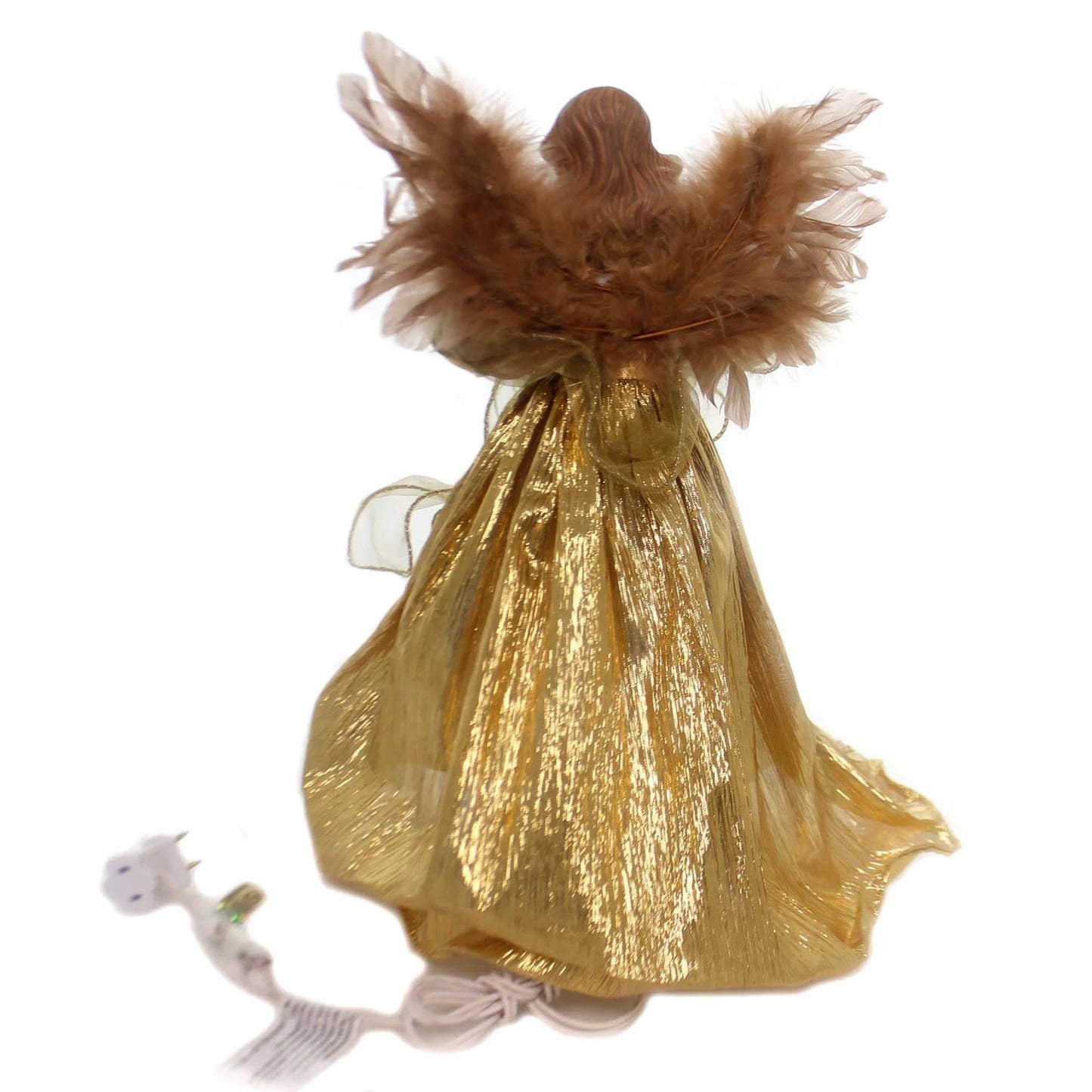 14 In. Gold Angel Tree Topper with Gauge Wire