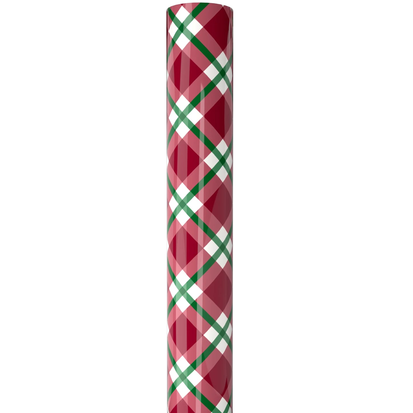 Red and Green Plaid Christmas Wrapping Paper, 160 Sq Ft, by