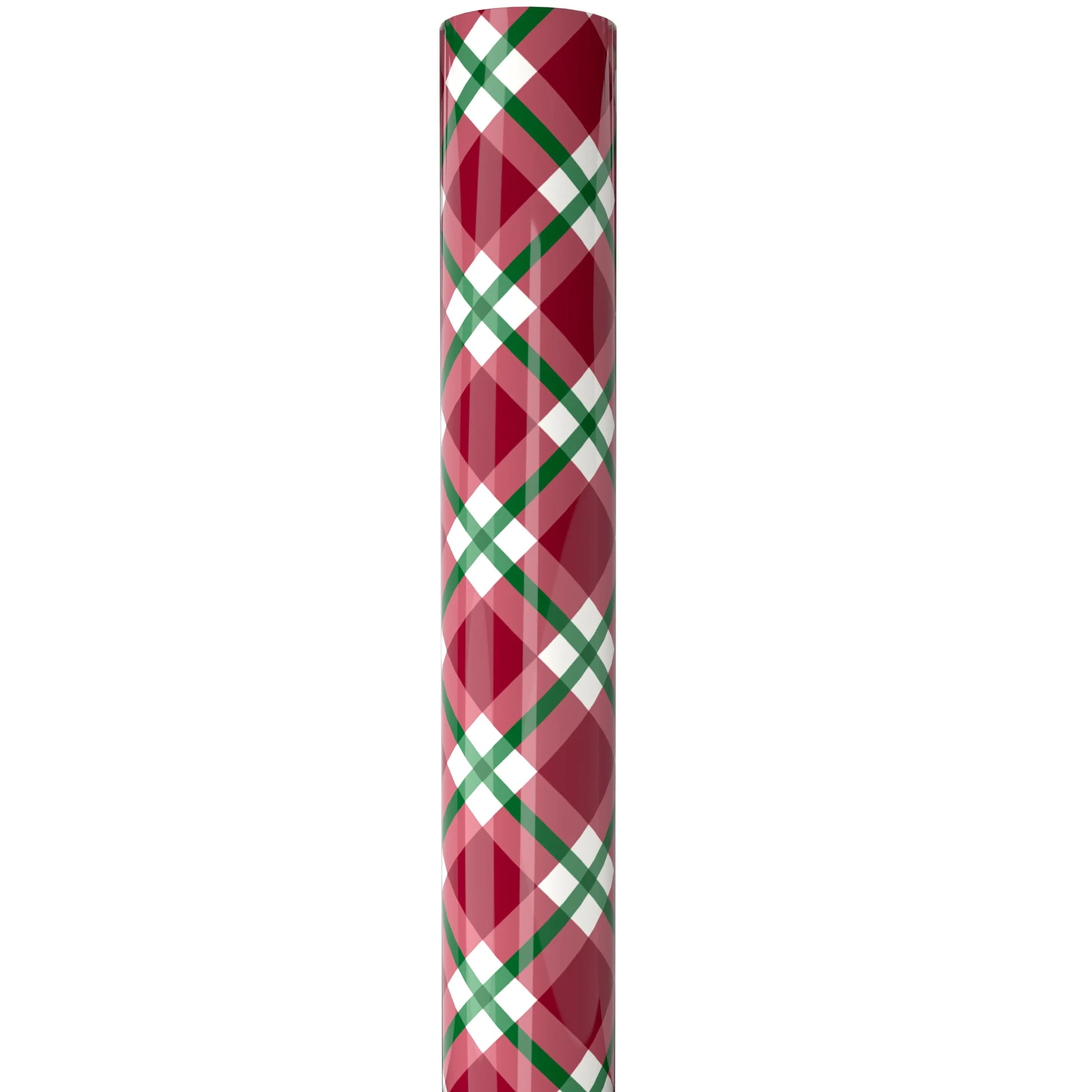Red and Green Plaid Christmas Wrapping Paper, 160 Sq Ft, by