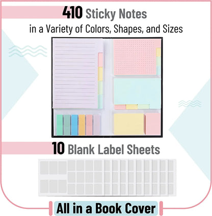 - Sticky Notes Set, 410 Pack, Pastel Colors, Sticky Notes Tabs, Divider Sticky Notes, Office Supplies