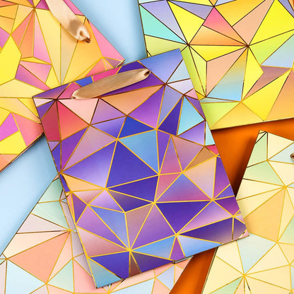 Gift Bags Medium Size Set, 5 Pack Assorted Small Bulk Birthday Gift Wrapping Bag with Tissue Paper for Men Women Girls Baby Bridal Shower Present Bag for Anniversary Party,10 Piece Set