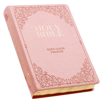 KJV Bible Giant Print Full Size Pink (Large Print) (Hardcover)