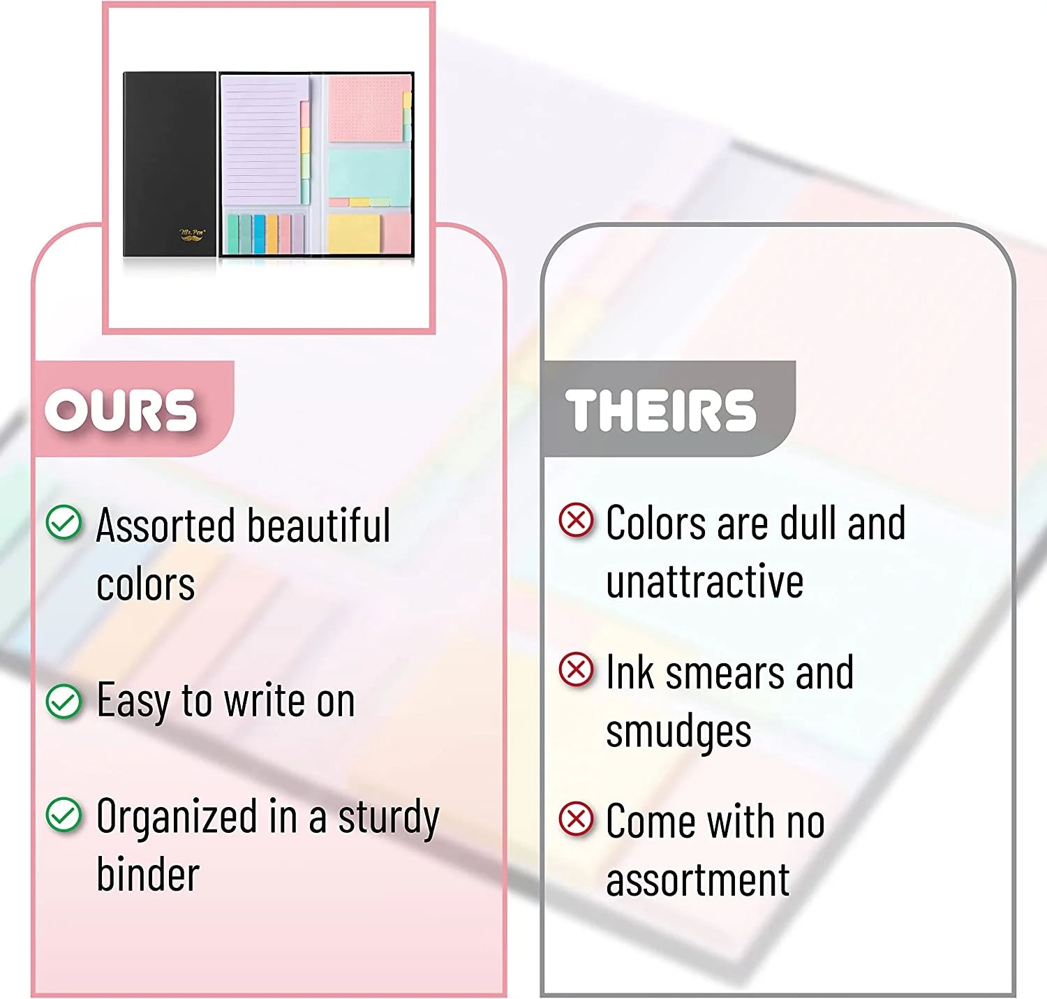 - Sticky Notes Set, 410 Pack, Pastel Colors, Sticky Notes Tabs, Divider Sticky Notes, Office Supplies