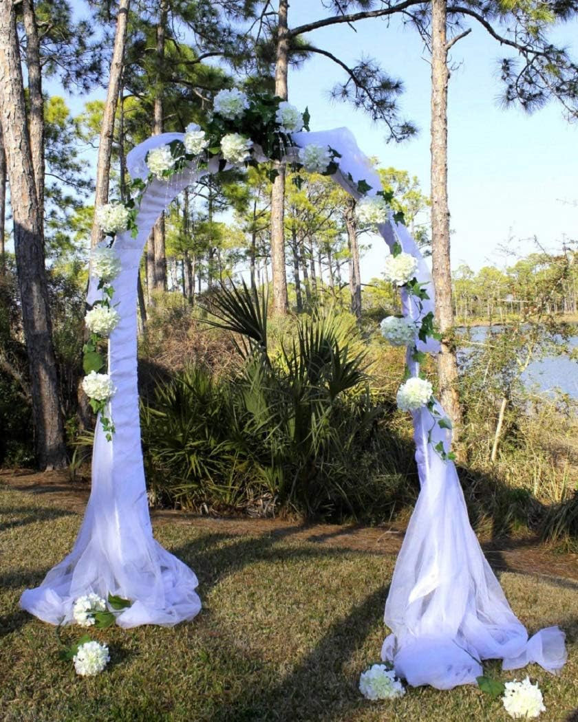 10PCS Silk Hydrangea Heads with Stems Artificial Flowers for Wedding Party Home Decor (Off White), One Size Off