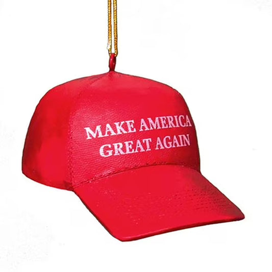Kurt Adler Resin Ornament, Donald Trump Make America Great Again Red Cap