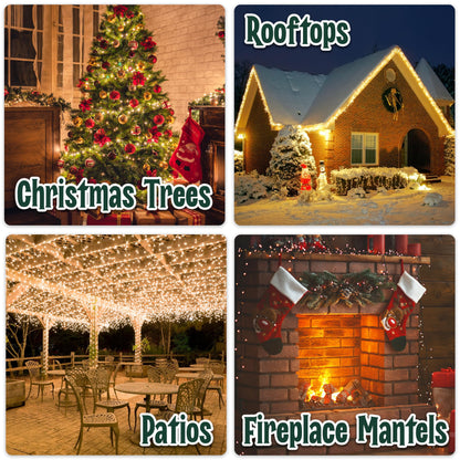 35 Incandescent String Lights White Wire (White Bulbs)