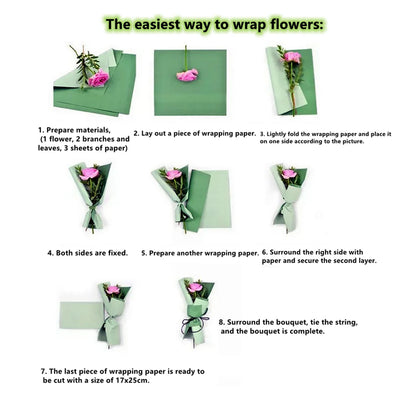 20 Sheets Pure Color Gold Edge Flower Wrapping Paper Waterproof Translucent Bouquet Packaging Paper Florist Bouquet Supplies for Wedding DIY Crafts Gift,Frosted Flower Wrapping Paper 22.8X22.8"