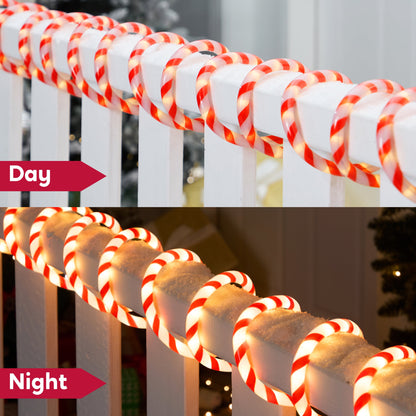 40FT 360 LED Candy Cane Rope Lights Christmas Outdoor Decoration Light,Red and White Christmas Lights Led Lights Light up Candy Canes for Christmas Yard Holiday Decor