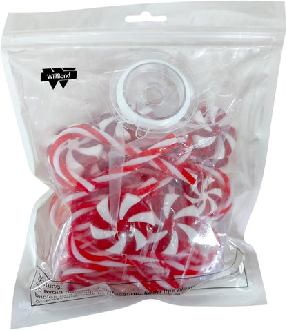 48 Pcs Christmas Candy Canes Ornament Plastic Christmas Tree Hanging Decoration Fake Swirl Candy Canes Garlands with Crystal Wire for Home Xmas Gift Indoor Outdoor Party Favor (Red and White)
