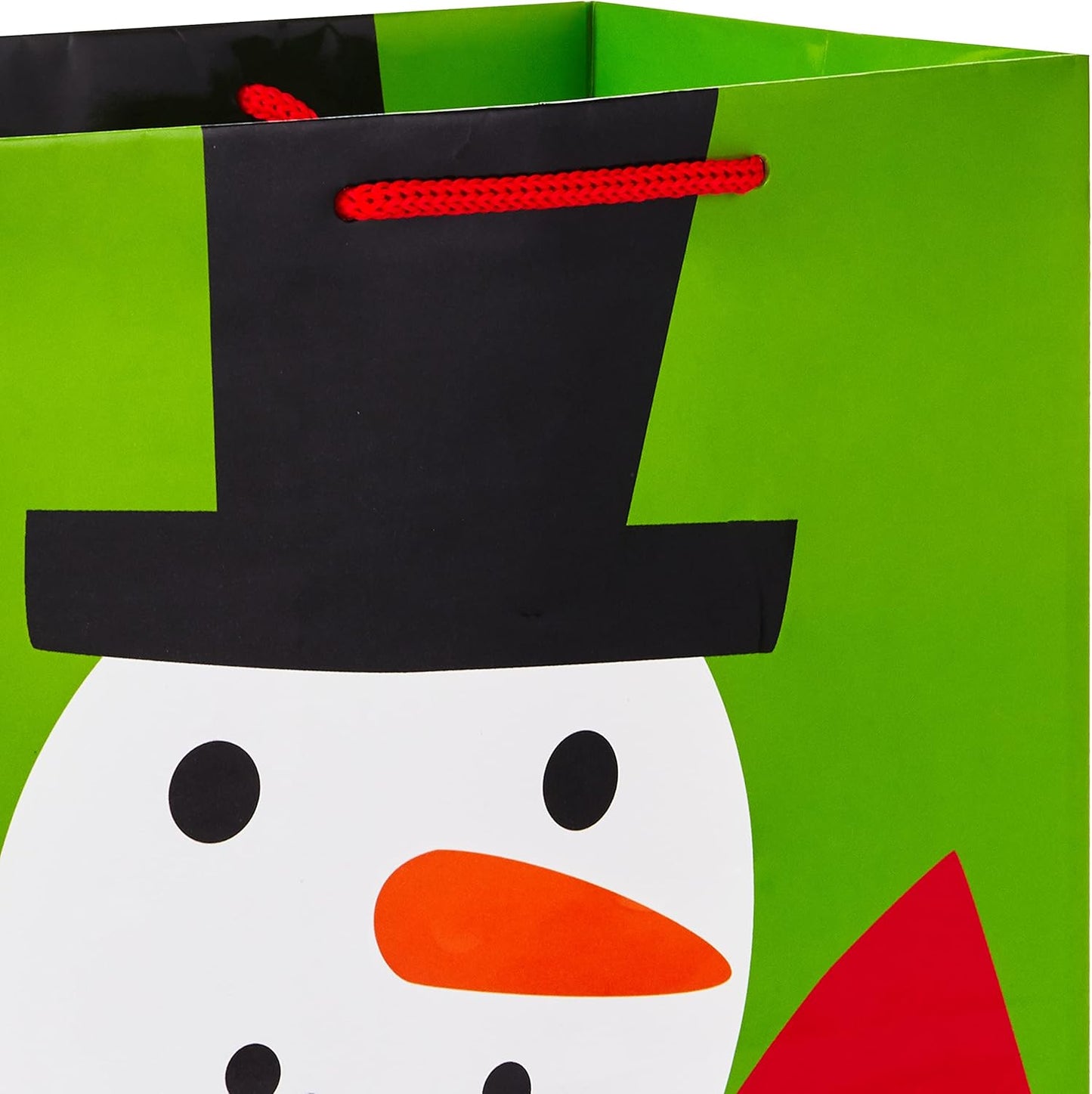 Image Arts 11" Large Holiday Gift Bag Bundle (Pack of 6; Snowman, Ornaments, Stripes)
