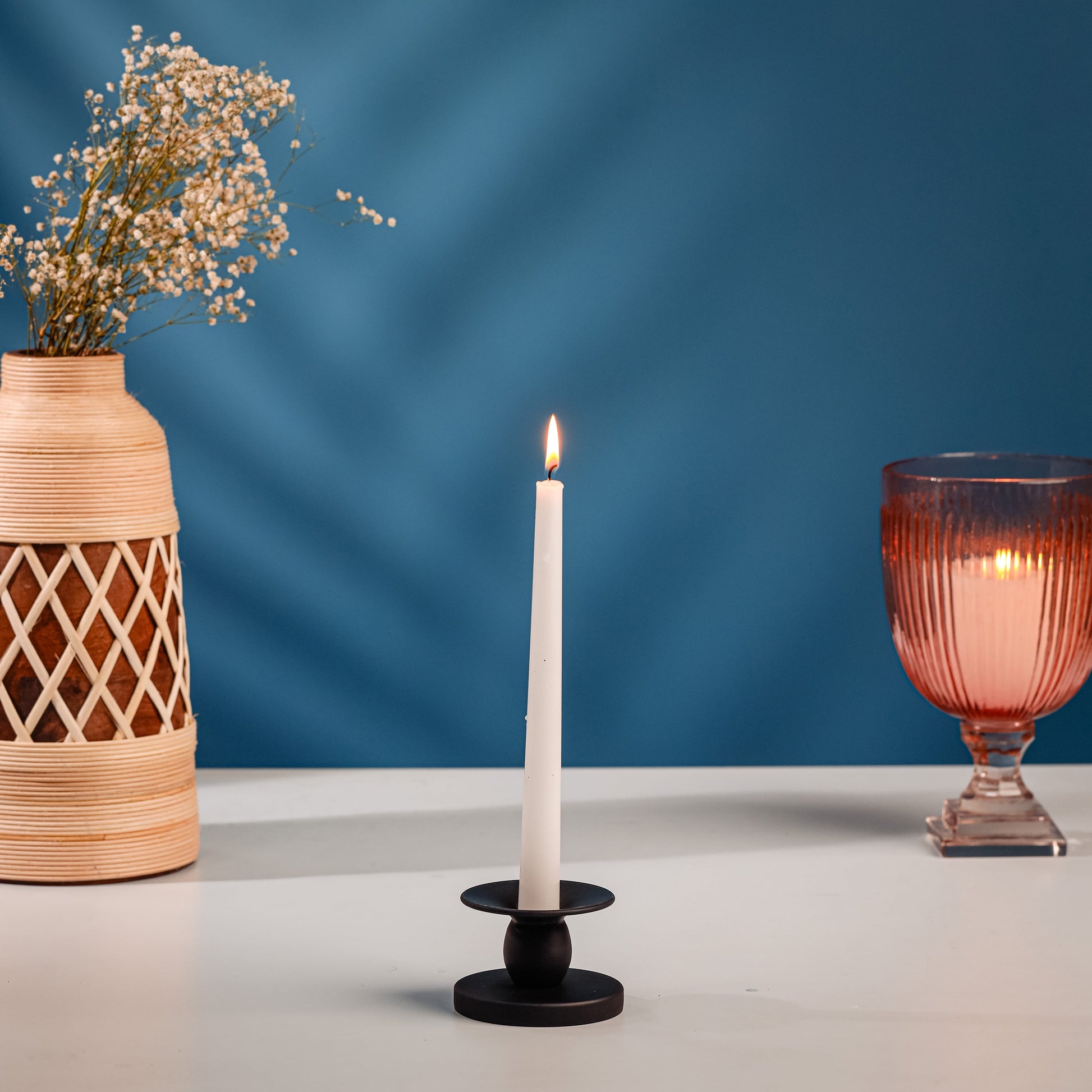 2.25" Flippable Candle Holder, Black