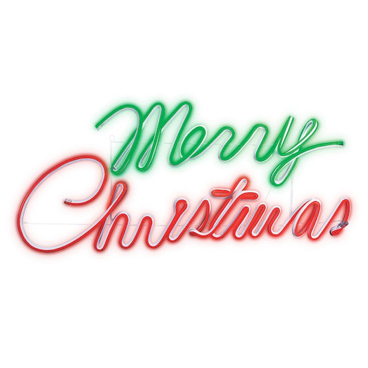 16-In Staybright LED Neon Flex Merry Christmas Sign Decoration