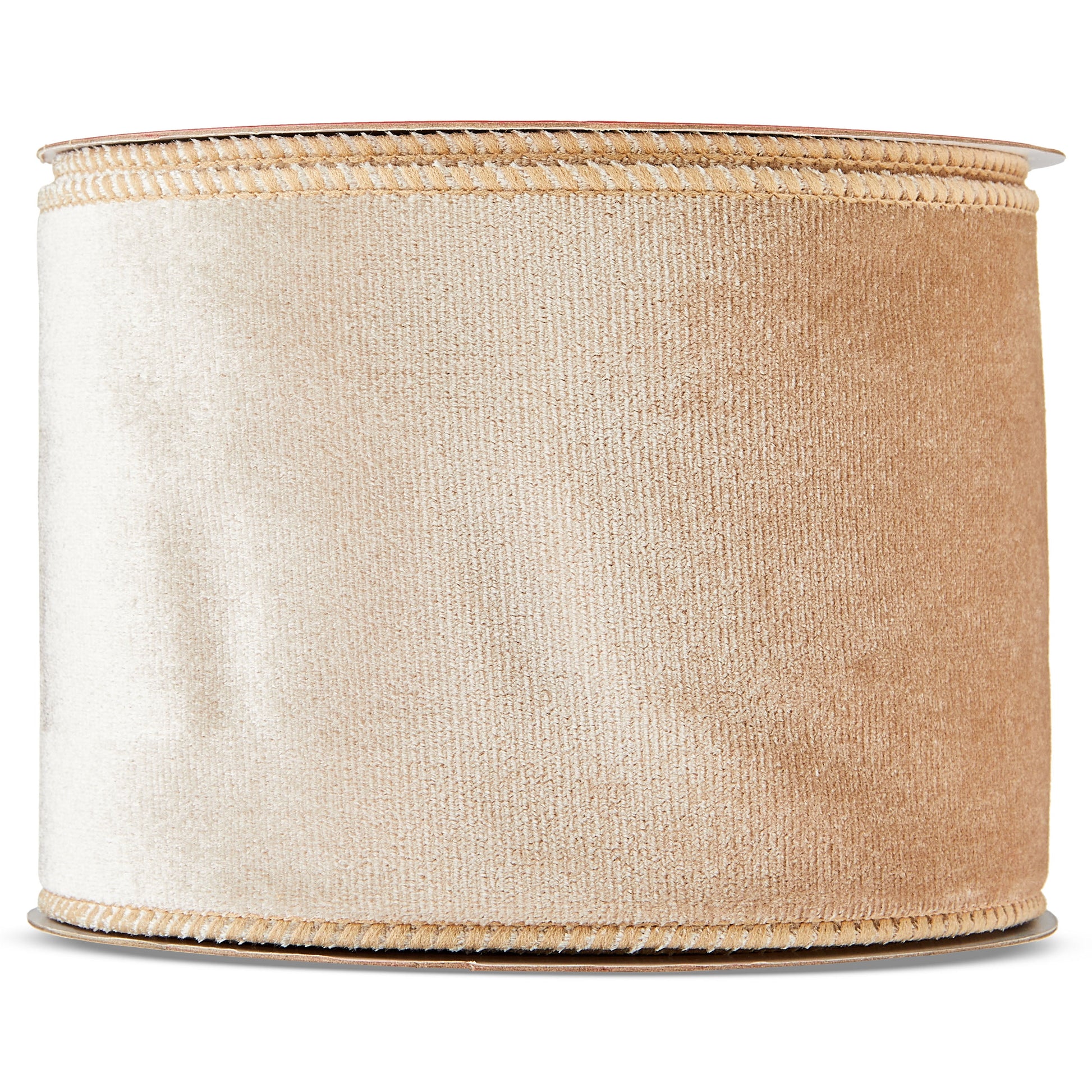 Light Brown Velvet Christmas Ribbon, 3.5" X 30', by