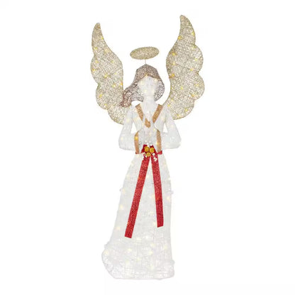 6 Ft. Polar Wishes LED Angel Holiday Yard Decoration Y46