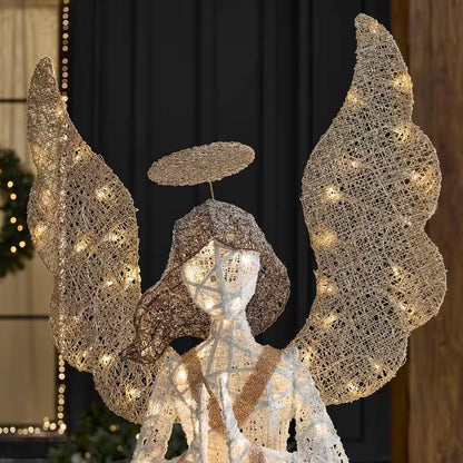 6 Ft. Polar Wishes LED Angel Holiday Yard Decoration Y46