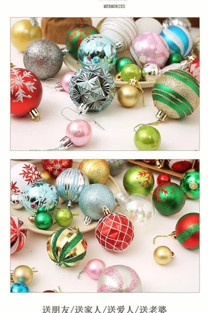 Christmas Ball Ornaments Set 42Pcs ,Christmas Tree Decorations Indoor Blue and Silver 2.4" Ball