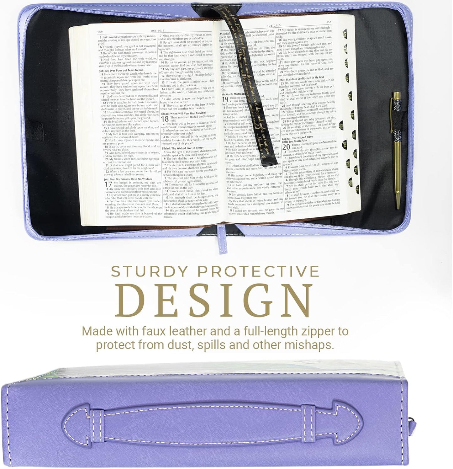 Bible Business Report Cover (25739) | Fits Bibles up to 10" X 7" X 1.50", Peacock, X-Large