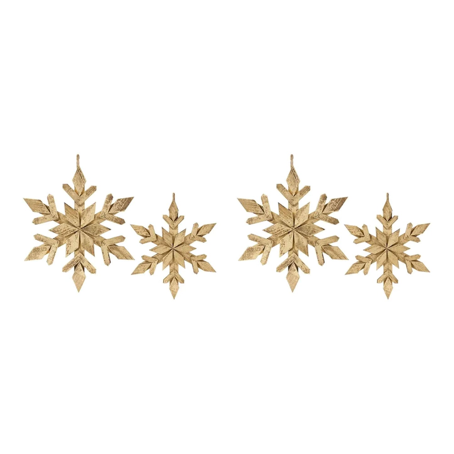 Snowflake Ornament, Set of 2, 18-Inch Height, Wood (87409)