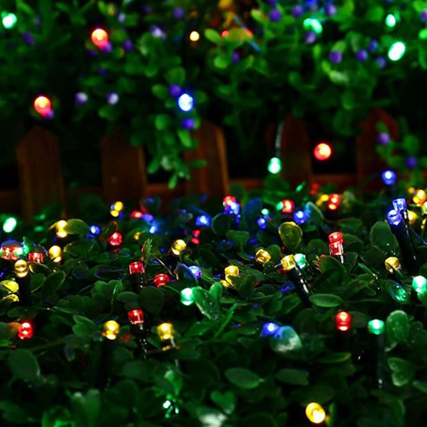 200Ft 600 LED Plug in Christmas Lights Green Wire Twinkle Christmas Tree Lights, Multicolor