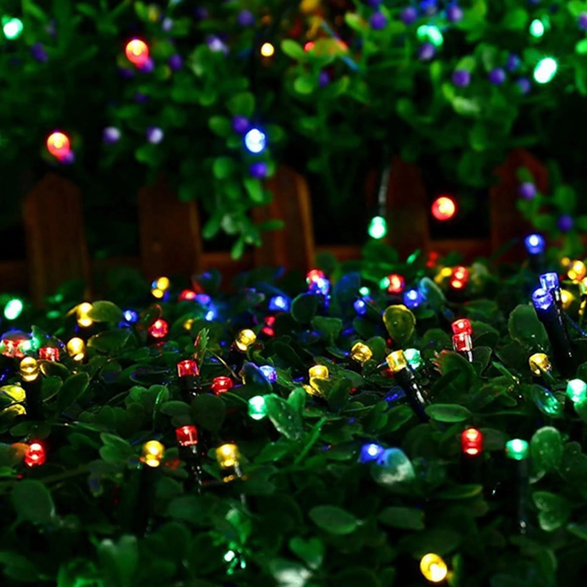 200Ft 600 LED Plug in Christmas Lights Green Wire Twinkle Christmas Tree Lights, Multicolor
