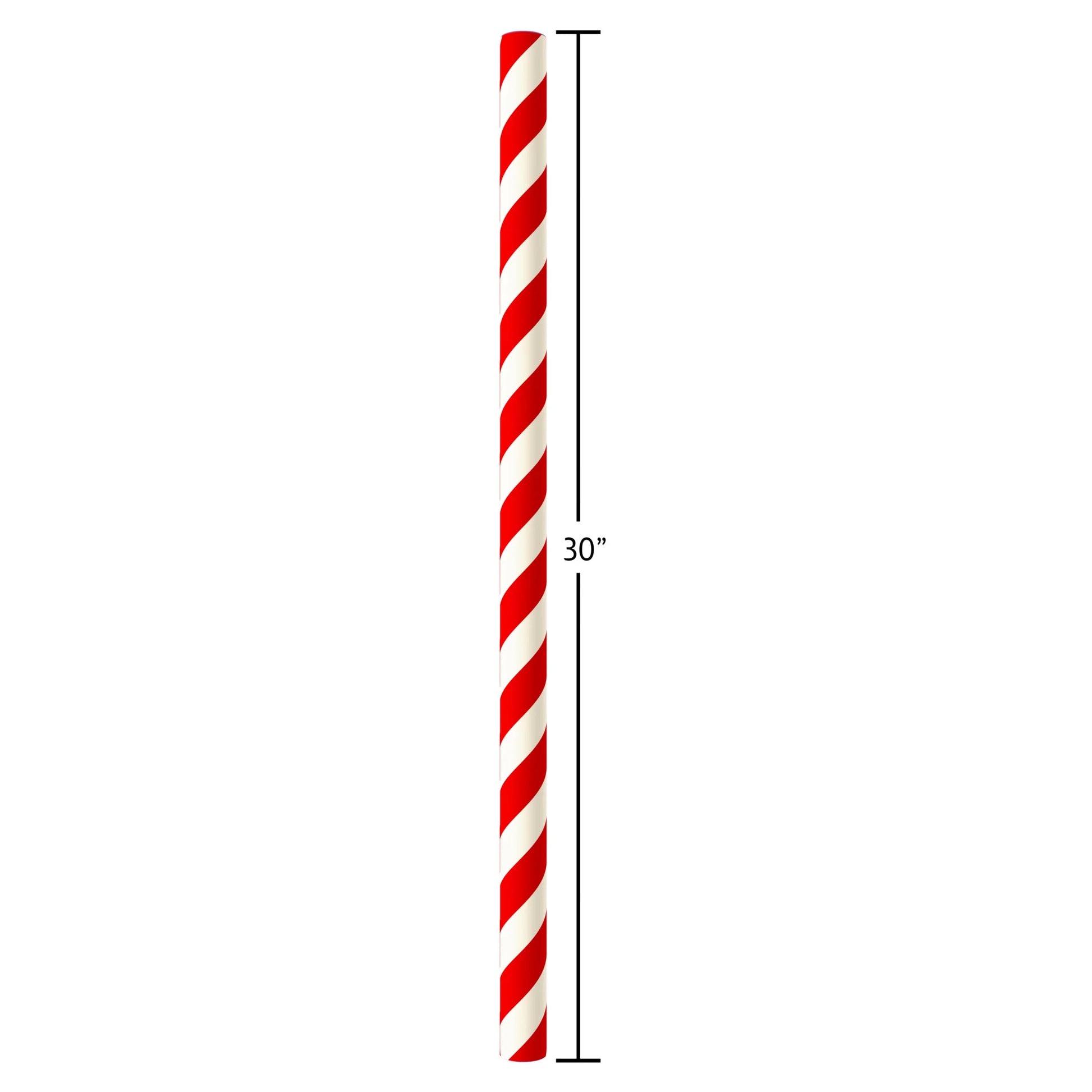 30 In. Diagonal Stripes Christmas Wrapping Paper with Cutlines, Red and Ivory (100 Sq. Ft., 1-Roll)