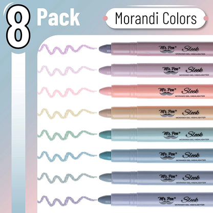 - Gel Highlighter, 8 Pack, Morandi Colors, Bible Highlighters No Bleed, No Bleed Highlighters