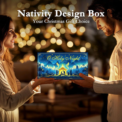 Flameless LED Nativity Scene Candles with Remote Timer, 5 Pack