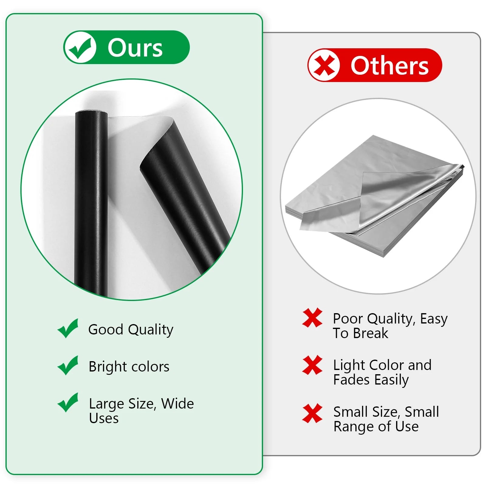 Metallic Wrapping Paper Solid Color Packaging Paper 17 Inch X 32.8 Feet Matte Wrapping Paper Gift Wrapping Paper for Wedding Birthday Christmas Black