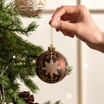 60Ct Fall Shatterproof Ornaments, Rustic Red White Copper Harvest Hanging Decorations for Home, Autumn Thanksgiving Ornaments with Leaves and Acorns for Fall Celebration Party Gift