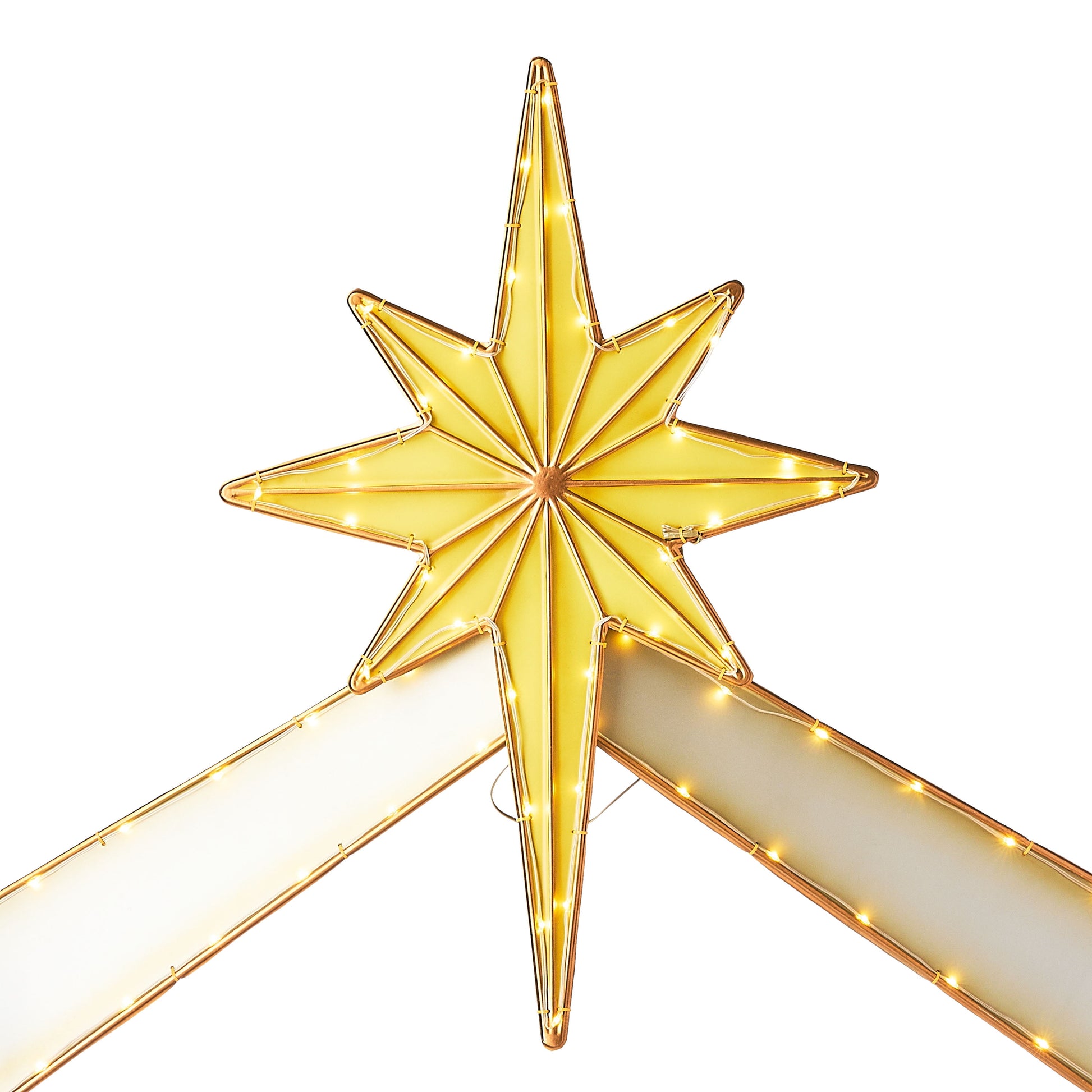 Indoor/Outdoor Light-Up Christmas Nativity Scene Set with 190 LED Lights, Warm White, 4 Pieces, by