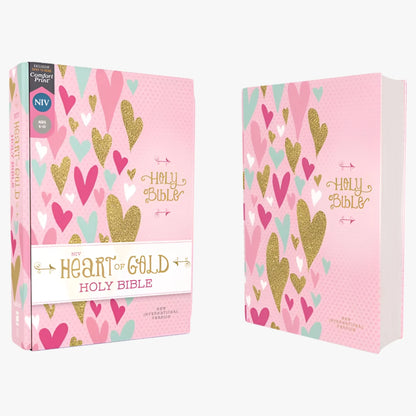 Niv, Heart of Gold Holy Bible, Hardcover, Red Letter Edition, Comfort Print, (Hardcover)