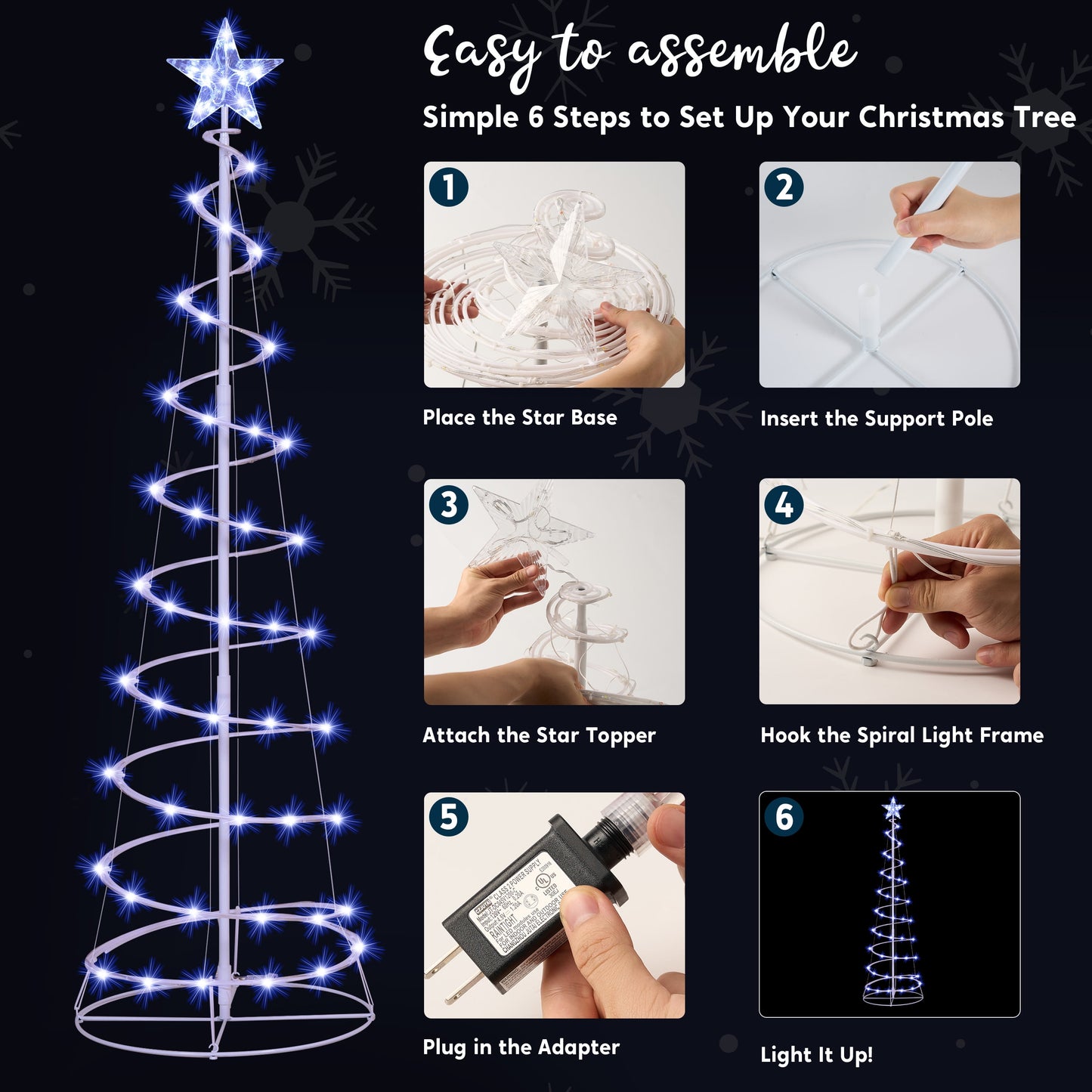 3 Pack Spiral Tree Christmas Decoration Outdoor,218 LED Christmas Tree Light Decorations,Christmas Yard Light with Stakes Decorations Outdoor Holiday Decor