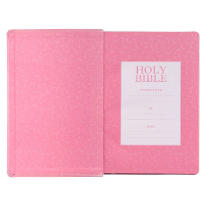 KJV Bible Giant Print Full Size Pink (Large Print) (Hardcover)