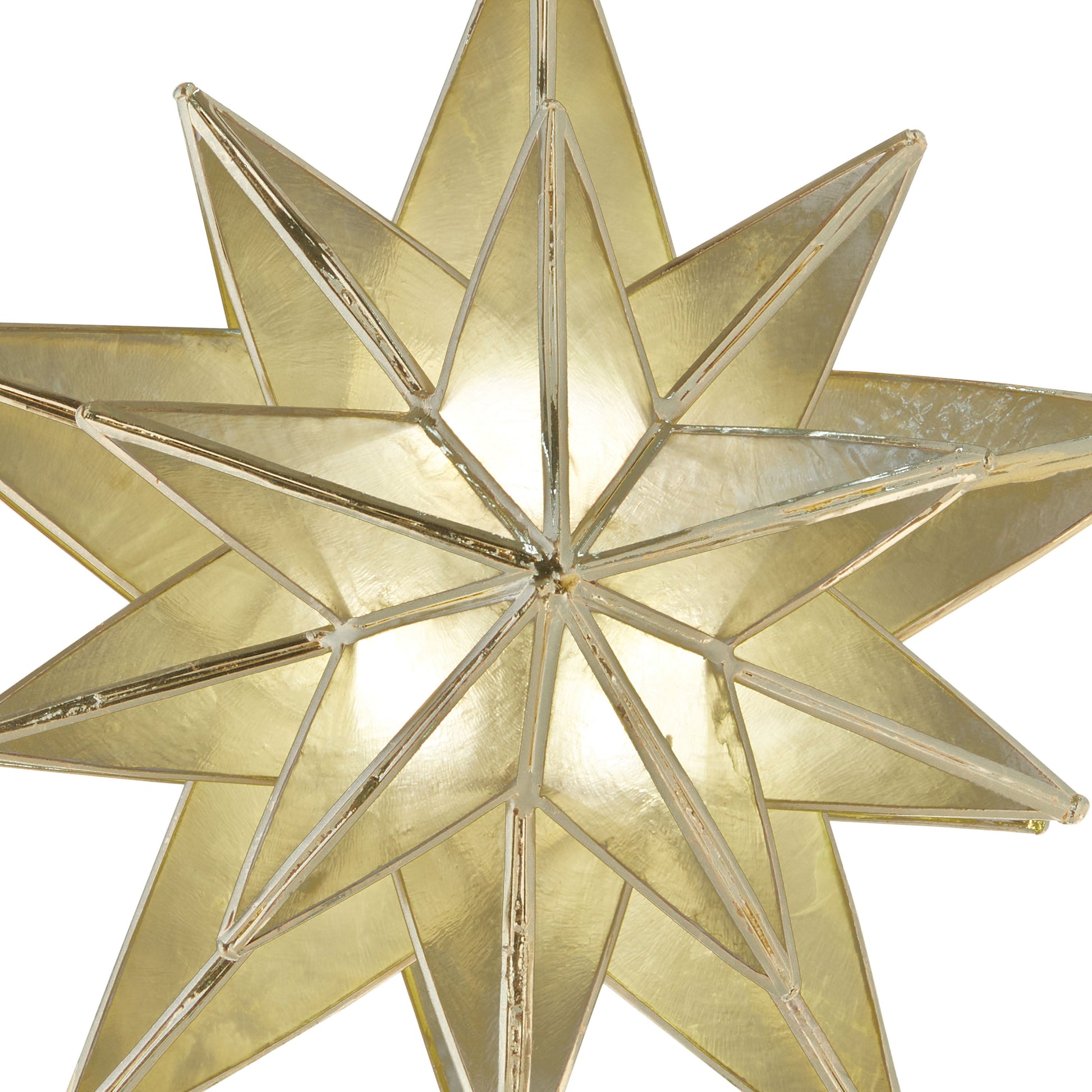 LED Capiz Star Christmas Tree Topper, Gold, [Size], by