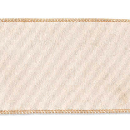 Light Brown Velvet Christmas Ribbon, 3.5" X 30', by