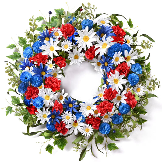 22Inch Christmas Wreath for Front Door,Artificial Floral Wreath for Home Decoration