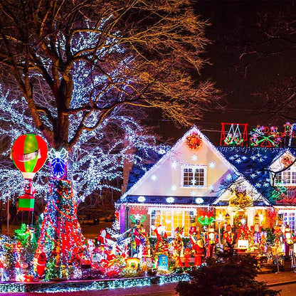 200LED Christmas Lights Outdoor,  66Ft Christmas Lights Plug in Green Wire, 8 Modes Waterproof Fairy String Lights for Xmas Wedding Party Christmas Indoor Decoration,White