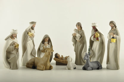 Nativity Sets for Christmas, 10 Pcs Nativity Scene Statues, Suitable for Religious Decor and Interior Home Decor