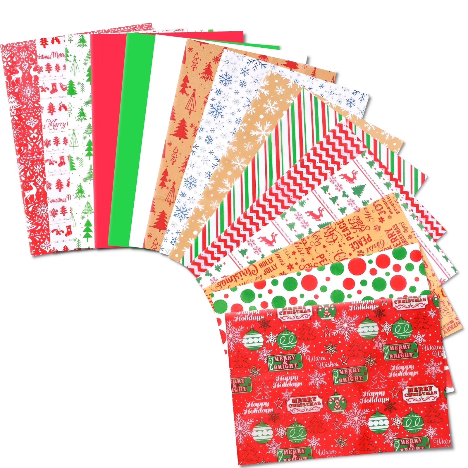 150Pcs Christmas Tissue Paper Sheets Christmas Wrapping Paper Xmas Tissue Paper for Gift Bags Gift Wrap