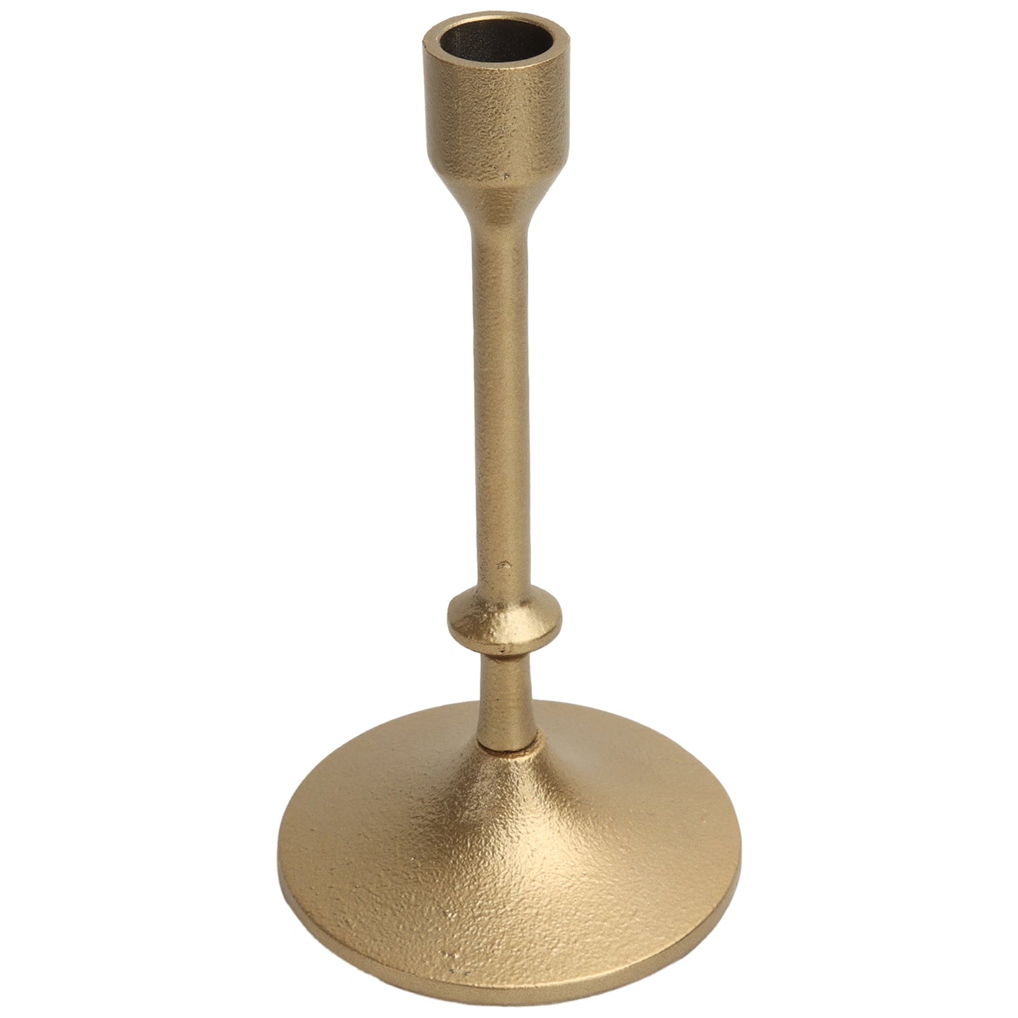 Better Homes & Garden 7.76" Decorative Gold Cast Iron Taper Candle Holder, Large