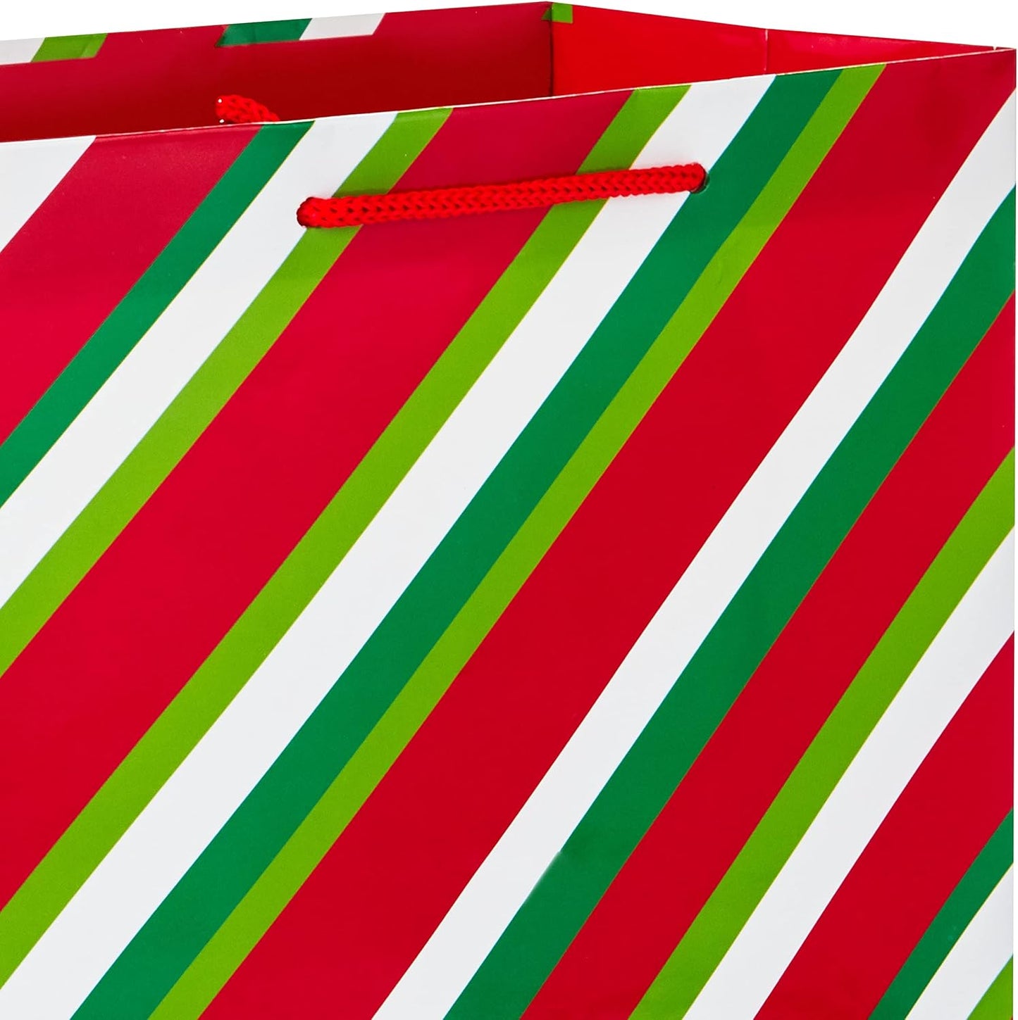 Image Arts 11" Large Holiday Gift Bag Bundle (Pack of 6; Snowman, Ornaments, Stripes)