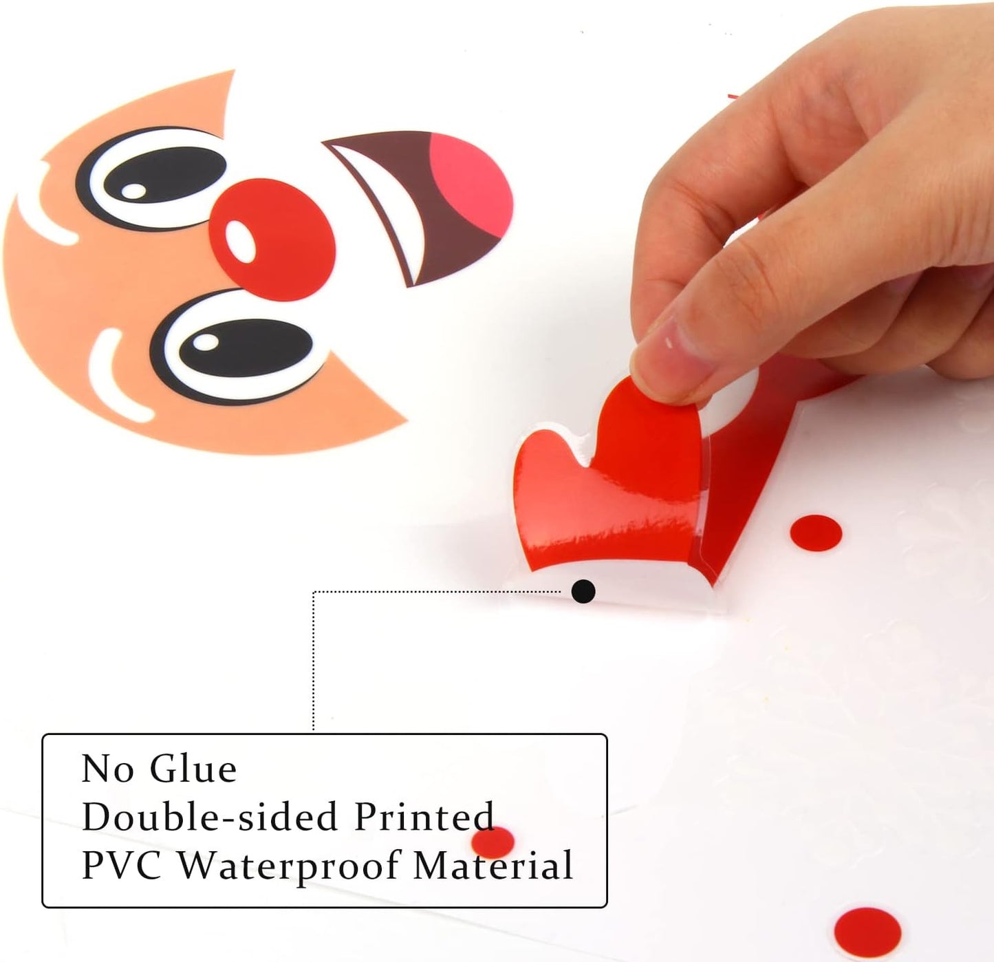 150 PCS Christmas Window Clings,Santa Claus Snowman Christmas Balls Window Glass Decorations for Party Supplies