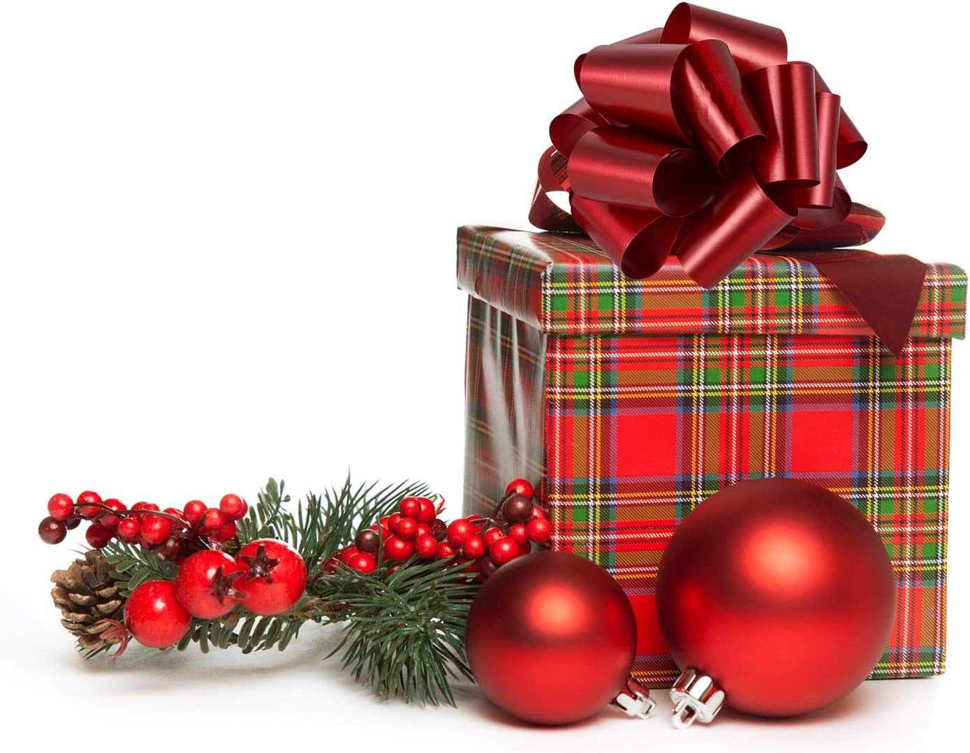 12PCS Christmas Gift Wrap Bows with Ribbon 5Inch for Xmas Wrapping, Christmas Decorations, Florist Wrap (12PCS)