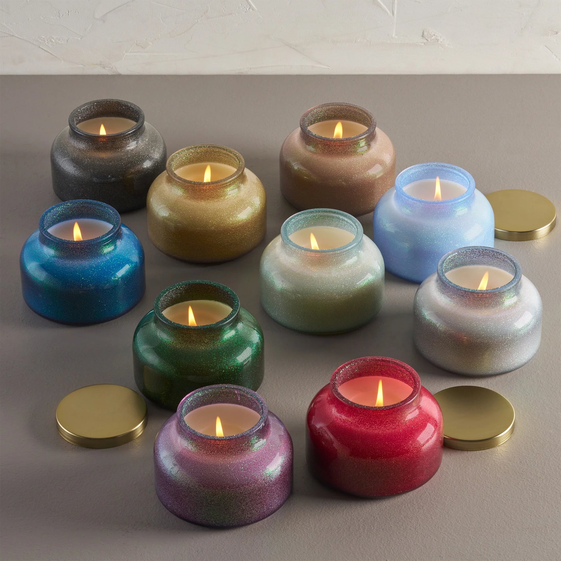 1-Wick Holiday Scented Glitter Jar Candle, Spiced Apple Tobacco, 12Oz.