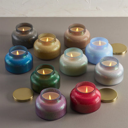 1-Wick Holiday Scented Glitter Jar Candle, Spiced Apple Tobacco, 12Oz.