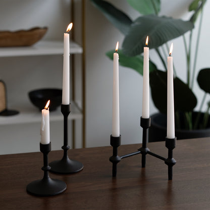 Better Homes & Garden 6" Black Cast Iron Pillar Taper Candle Holder Candelabra