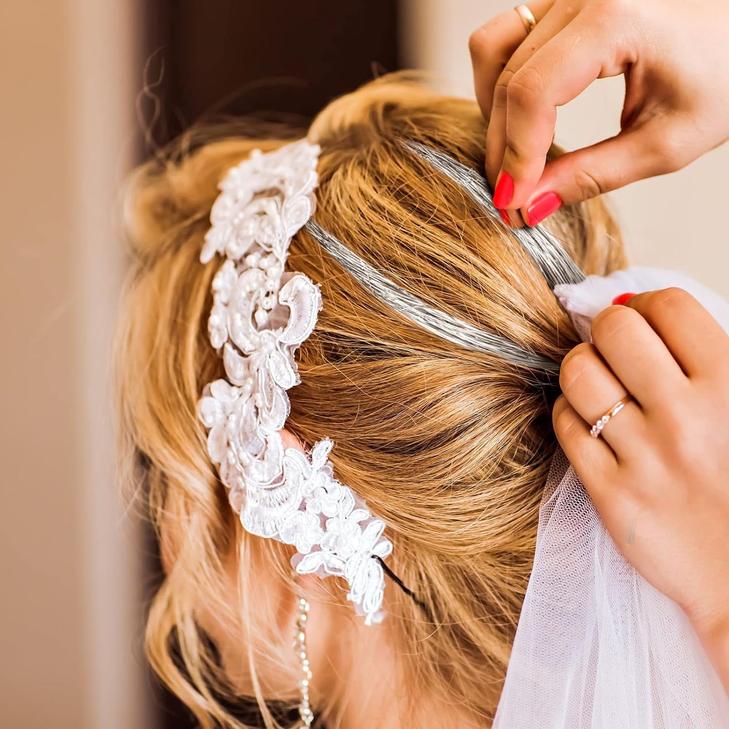 3000 Strands Christmas Tree Decorations Tinsel Garland Iridescent Tinsel Foil Fringe Icicles for Christmas Home Hair Decor Holiday Birthday Graduation Supplies (Silver)