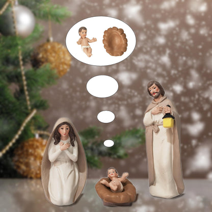 Nativity Sets for Christmas, 10 Pcs Nativity Scene Statues, Suitable for Religious Decor and Interior Home Decor