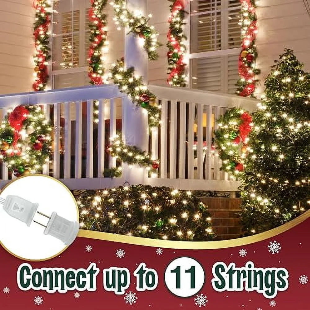 35 Incandescent String Lights White Wire (White Bulbs)